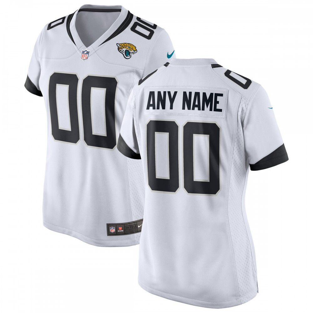 Jacksonville Jaguars Nike Women's Custom Game Jersey - White-GridironStore